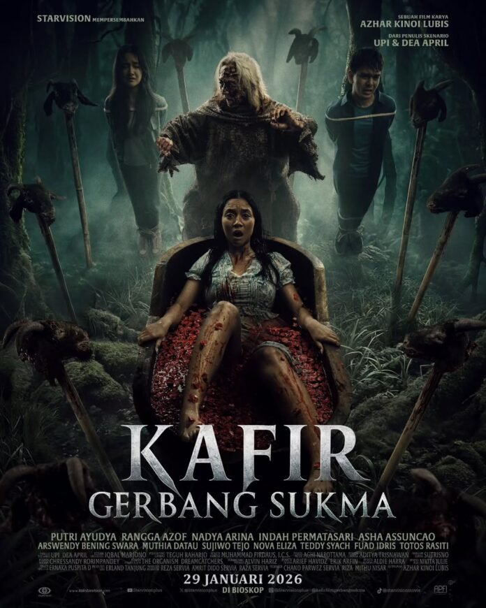Poster film Kafir: Gerbang Sukma (2026) karya sutradara Azhar Kinoi Lubis