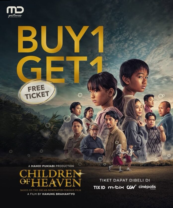 Poster film Children of Heaven 2026 versi Indonesia berlatar Semarang era 1980-an